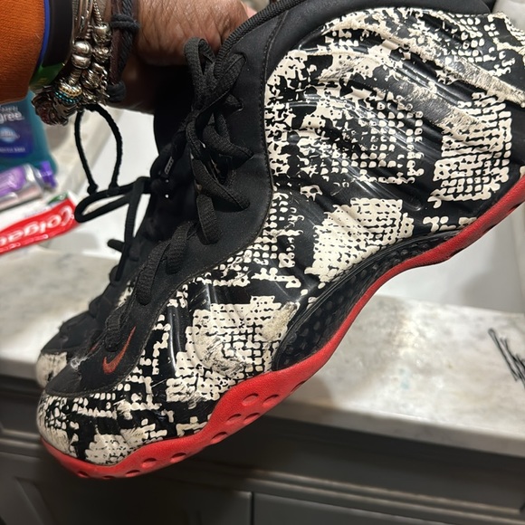 Snake print foam posites shoes main image 10